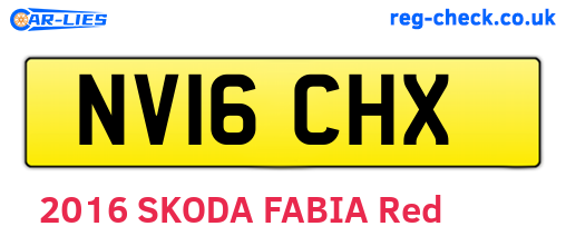 NV16CHX are the vehicle registration plates.