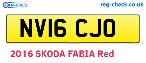 NV16CJO are the vehicle registration plates.