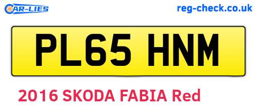 PL65HNM are the vehicle registration plates.