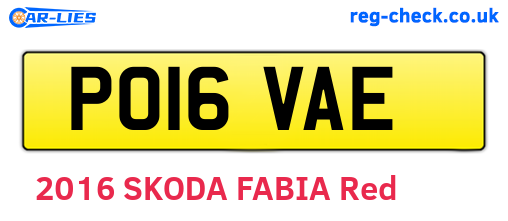 PO16VAE are the vehicle registration plates.