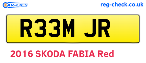R33MJR are the vehicle registration plates.