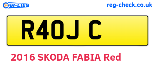 R4OJC are the vehicle registration plates.