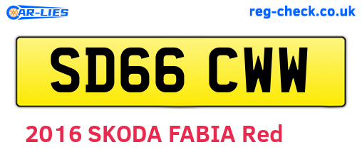 SD66CWW are the vehicle registration plates.