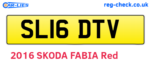 SL16DTV are the vehicle registration plates.