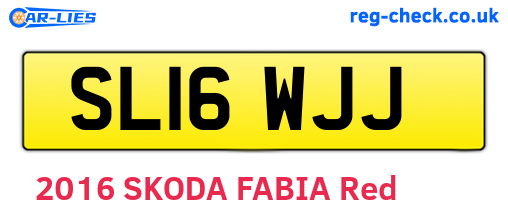 SL16WJJ are the vehicle registration plates.