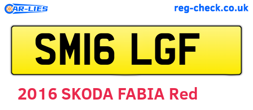 SM16LGF are the vehicle registration plates.