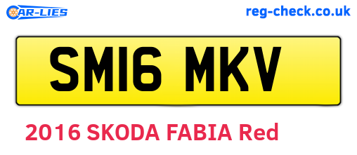 SM16MKV are the vehicle registration plates.