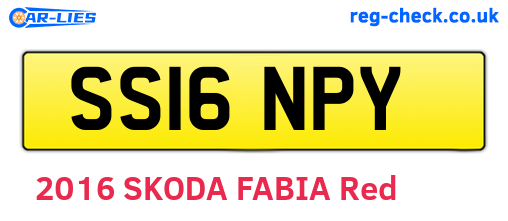 SS16NPY are the vehicle registration plates.