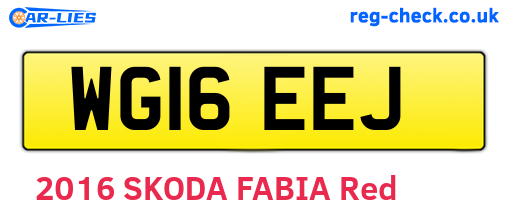 WG16EEJ are the vehicle registration plates.