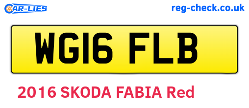WG16FLB are the vehicle registration plates.