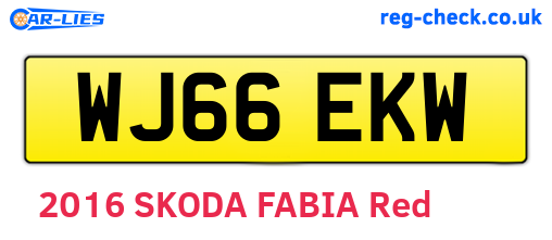 WJ66EKW are the vehicle registration plates.