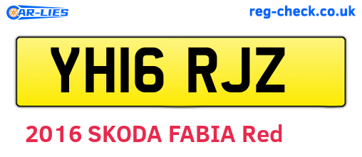 YH16RJZ are the vehicle registration plates.