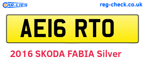 AE16RTO are the vehicle registration plates.