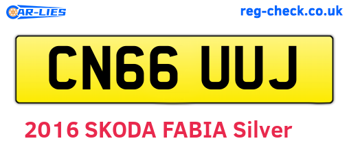 CN66UUJ are the vehicle registration plates.