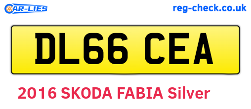 DL66CEA are the vehicle registration plates.