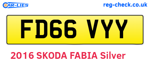 FD66VYY are the vehicle registration plates.