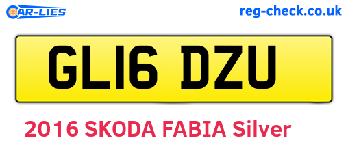 GL16DZU are the vehicle registration plates.