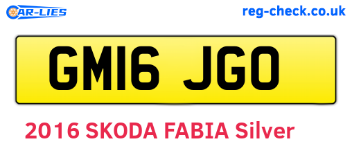 GM16JGO are the vehicle registration plates.