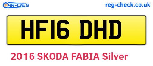 HF16DHD are the vehicle registration plates.