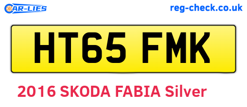HT65FMK are the vehicle registration plates.