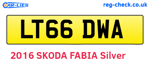 LT66DWA are the vehicle registration plates.
