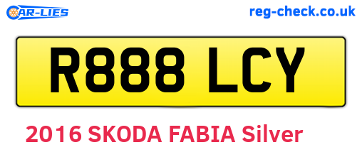 R888LCY are the vehicle registration plates.