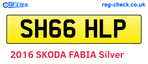 SH66HLP are the vehicle registration plates.