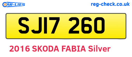 SJI7260 are the vehicle registration plates.