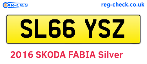 SL66YSZ are the vehicle registration plates.