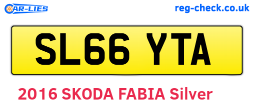 SL66YTA are the vehicle registration plates.