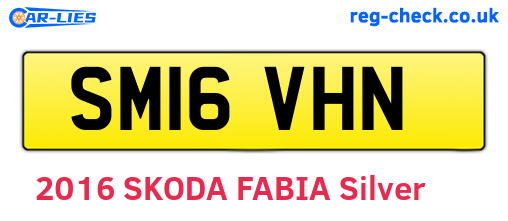 SM16VHN are the vehicle registration plates.