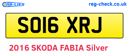 SO16XRJ are the vehicle registration plates.