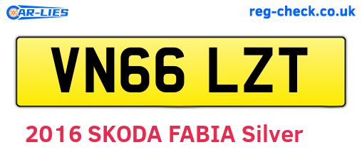 VN66LZT are the vehicle registration plates.
