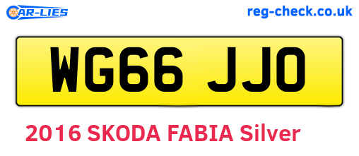 WG66JJO are the vehicle registration plates.