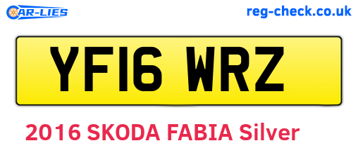 YF16WRZ are the vehicle registration plates.
