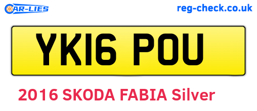 YK16POU are the vehicle registration plates.