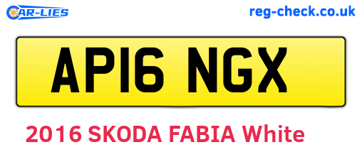 AP16NGX are the vehicle registration plates.