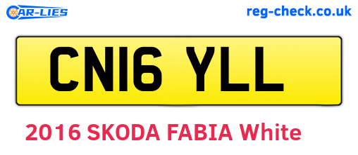 CN16YLL are the vehicle registration plates.
