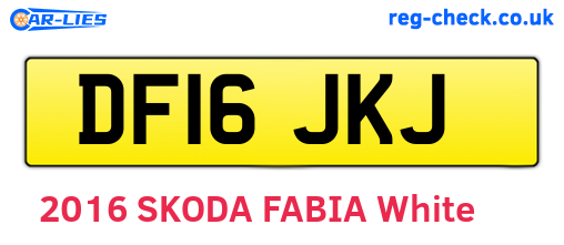 DF16JKJ are the vehicle registration plates.