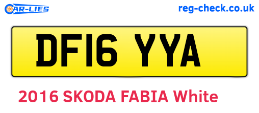 DF16YYA are the vehicle registration plates.