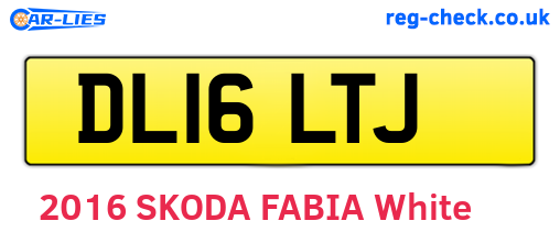 DL16LTJ are the vehicle registration plates.