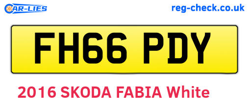 FH66PDY are the vehicle registration plates.