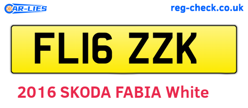 FL16ZZK are the vehicle registration plates.