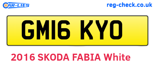 GM16KYO are the vehicle registration plates.