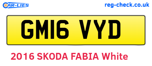 GM16VYD are the vehicle registration plates.