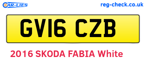 GV16CZB are the vehicle registration plates.