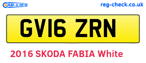 GV16ZRN are the vehicle registration plates.