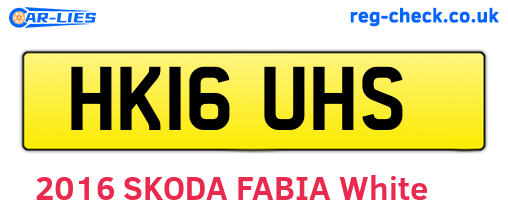 HK16UHS are the vehicle registration plates.