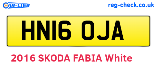 HN16OJA are the vehicle registration plates.