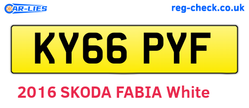 KY66PYF are the vehicle registration plates.